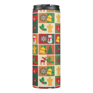 Christmas Collage Thermal Tumbler