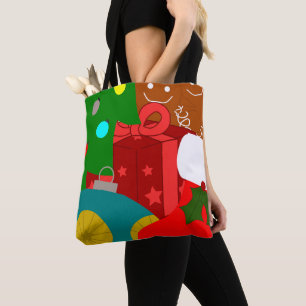 Christmas Collage Tote Bag