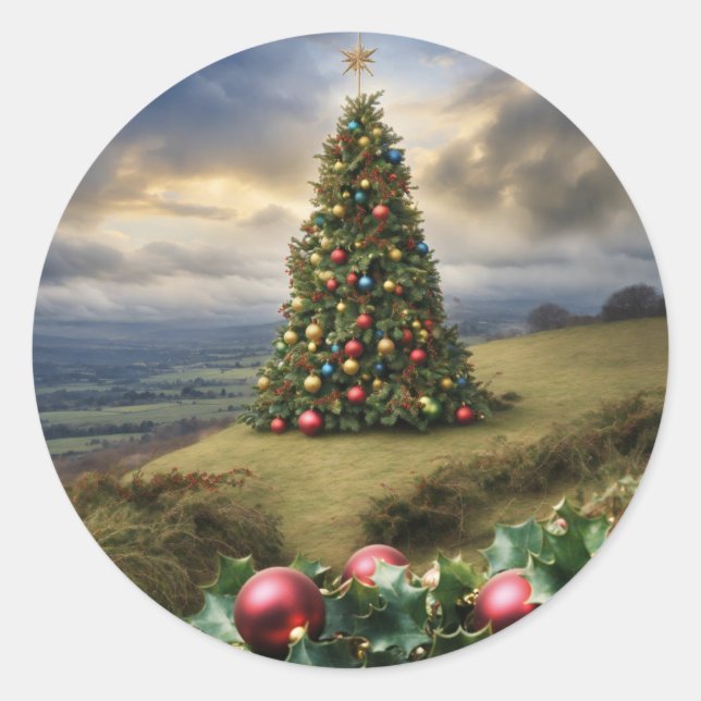 Christmas Collection Classic Round Sticker (Front)