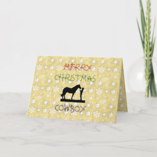 Christmas Collection Cowboy Horse Greeting Card