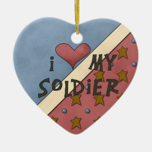 Christmas Collection I Love My Soldier Ceramic Tree Decoration