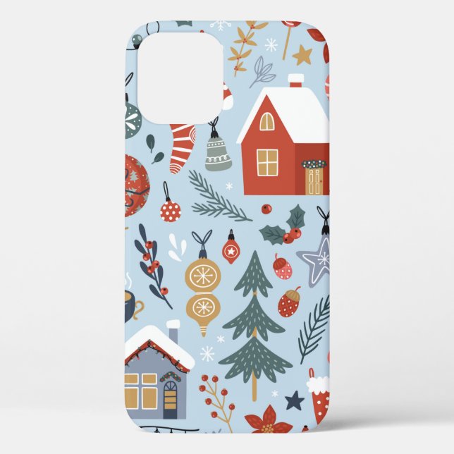 Christmas collection of decorative winter elements Case-Mate iPhone case (Back)