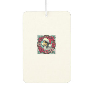 Christmas Collie Dog Illustration Yule Collies 2 Car Air Freshener