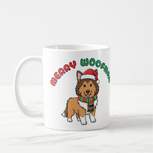 Christmas Collie Mug: Merry Woofmas Coffee Mug