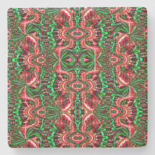 Christmas-Colored Stone Coaster