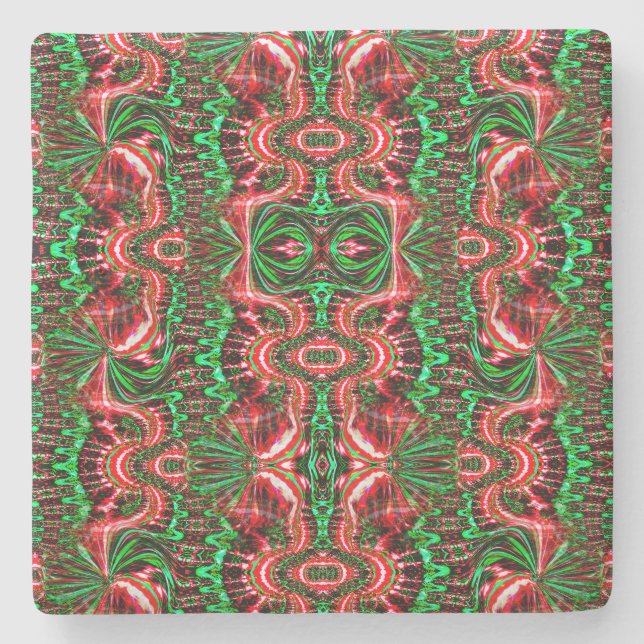 Christmas-Colored Stone Coaster (Front)