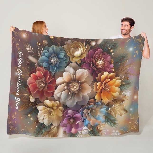 "Christmas Colorful Delight" Fleece Blanket (In Situ)