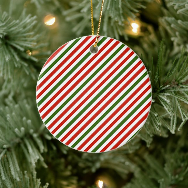 Christmas colour stripes ceramic ornament (Tree)