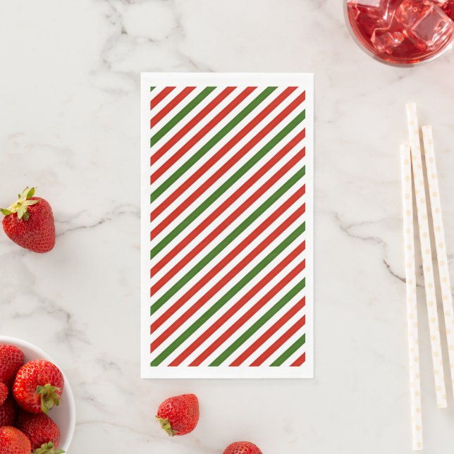 Christmas colour stripes, napkin (Insitu)