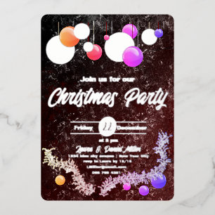 Christmas colourful baubles and garlands