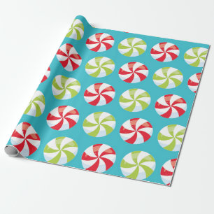Christmas Colourful Candy Pattern Wrapping Paper