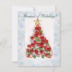 Christmas Colourful Mini Ornament Flat Holiday Car Card