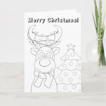Christmas Colouring Card for Kids