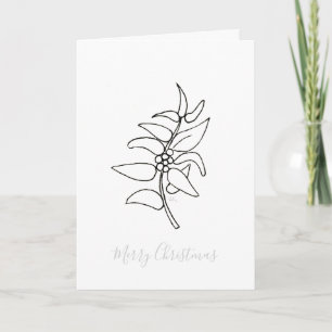 Christmas Colouring for Adults Botanical Holiday Card