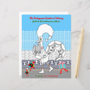 Christmas Colouring Portuguese  Rooster for Kids