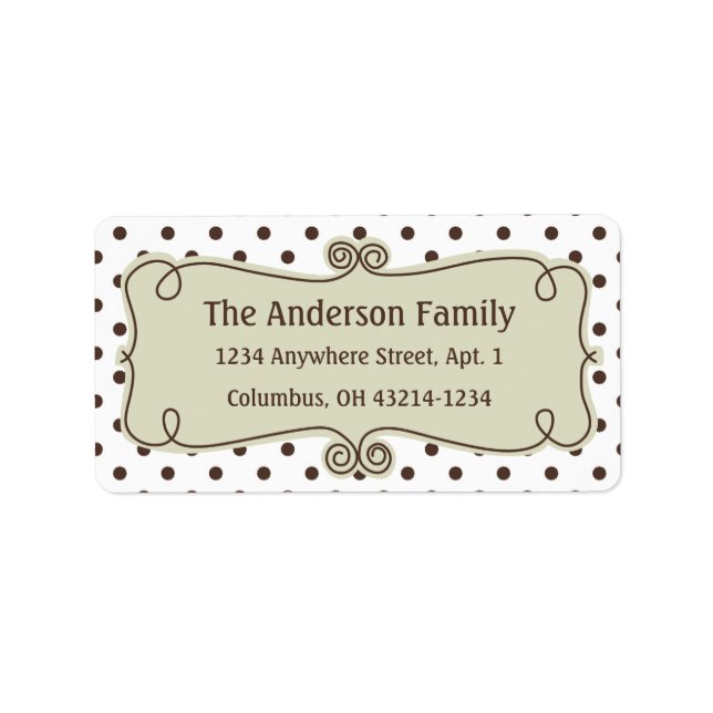 Christmas Colours 9 Polka Dot P6 Return Address Label (Front)