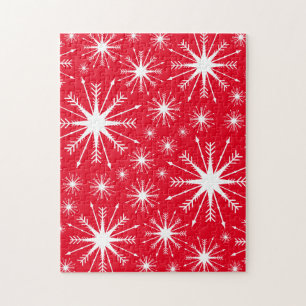 Christmas Colours and Snowflakes Jigsaw Puzzle