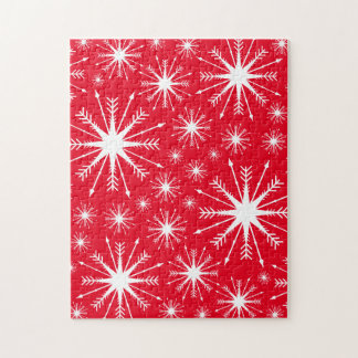 Christmas Colours and Snowflakes Jigsaw Puzzle