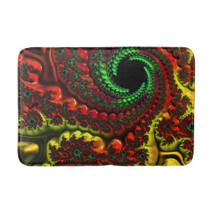 Christmas Colours Mandelbrot Bath Mat