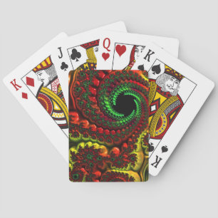 Christmas Colours Mandelbrot Playing Cards