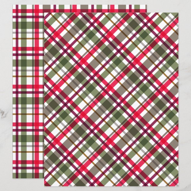 Christmas Colours Plaid  (Front/Back)