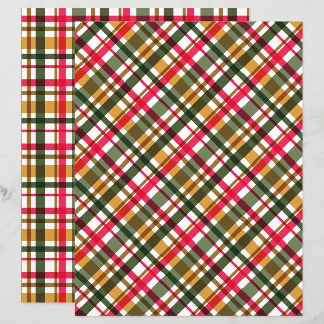 Christmas Colours Plaid  (Front/Back)