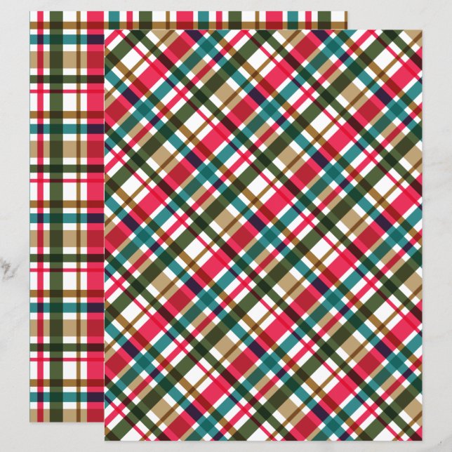 Christmas Colours Plaid  (Front/Back)