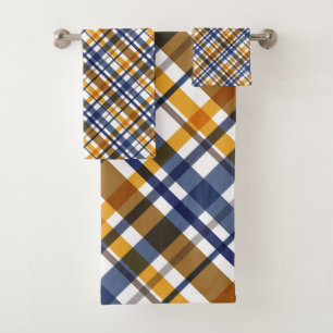Christmas Colours Plaid  Bath Towel Set