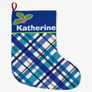 Christmas Colours Plaid Stocking