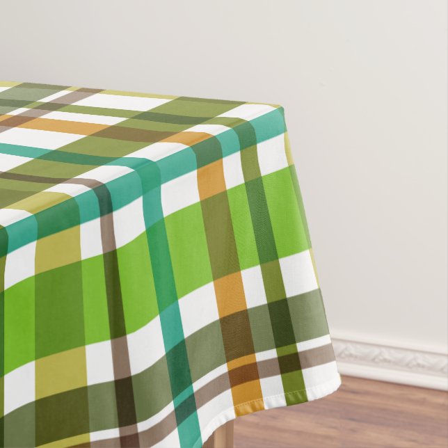 Christmas Colours Plaid  Tablecloth (In Situ)