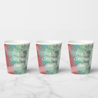 Christmas Colours Tie Dye Paper Cups