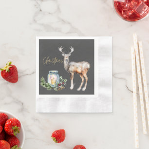 Christmas Come to Us, Reindeer and Decoration Napkin