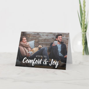Christmas Comfort Joy Photo Holiday Card