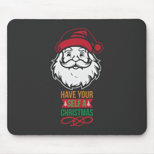 Christmas Coming Santa Face Mouse Pad (Front)