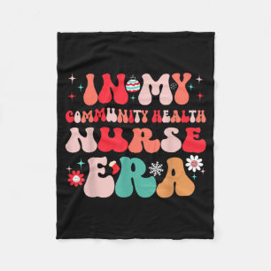 Christmas Community Health Nurse Present For Funny Fleece Blanket