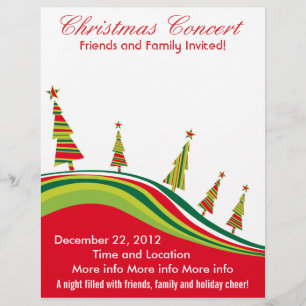 Christmas Concert Red and Green Flyer