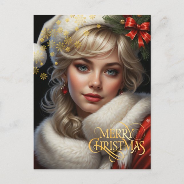 Christmas. Congratulation.  Postcard (Front)