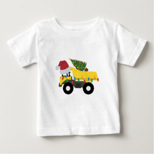 Christmas Construction Trucks Baby T-Shirt
