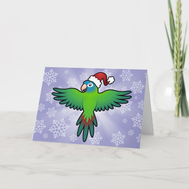 Christmas Conure / Lorikeet / Parrot Holiday Card (Front)