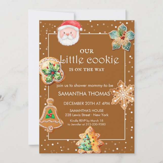 Christmas Cookie Baby Shower Invitation (Front)