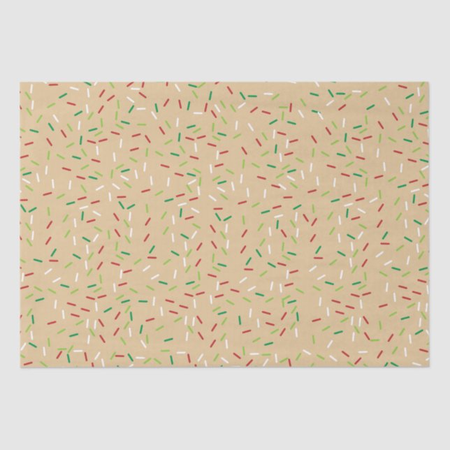 Christmas Cookie Background Tissue Paper (Front)