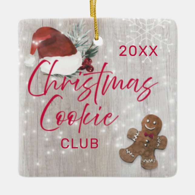 Christmas Cookie Bakers Ceramic Ornament (Front)