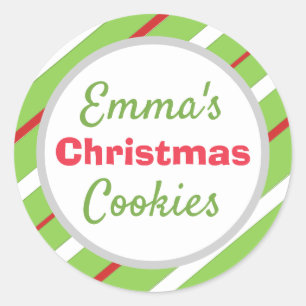 Christmas Cookie Baking Classic Round Sticker