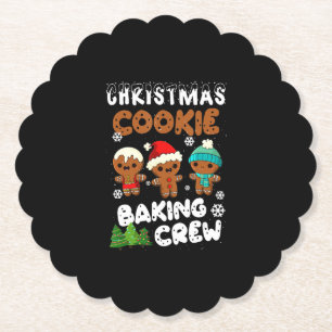 Christmas Cookie Baking Crew Christmas Funny Gift Paper Coaster