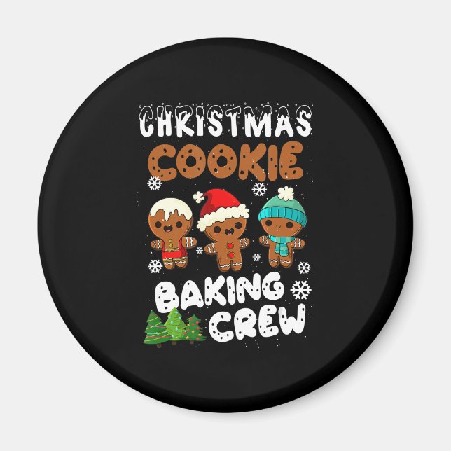 Christmas cookie baking crew | christmas present magnet (Front)