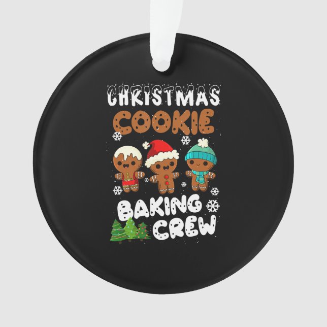 Christmas cookie baking crew | christmas present ornament (Front)
