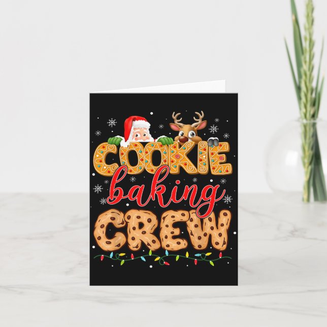 Christmas Cookie Baking Crew Cookie Crew Family Ch Card (Front)