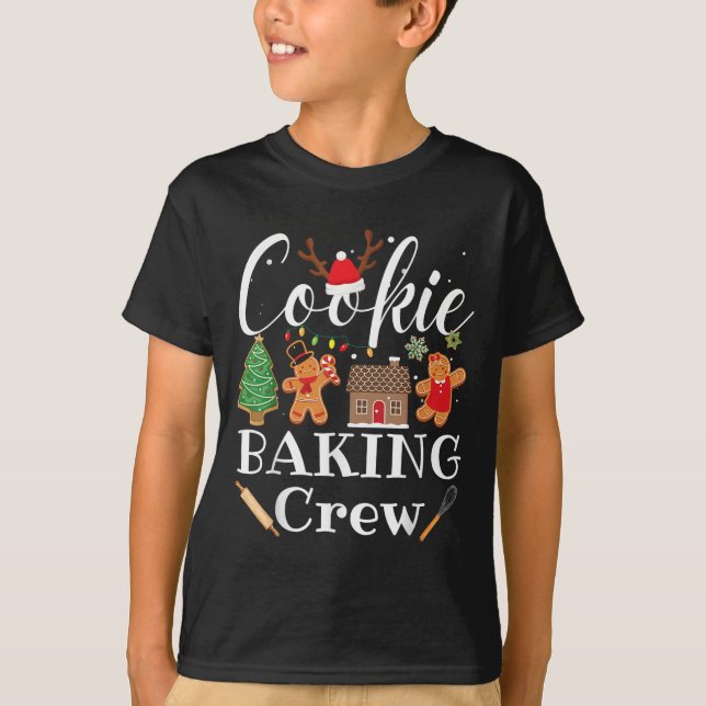 Christmas Cookie Baking Crew Family Baking Team Fu T-Shirt (Front)