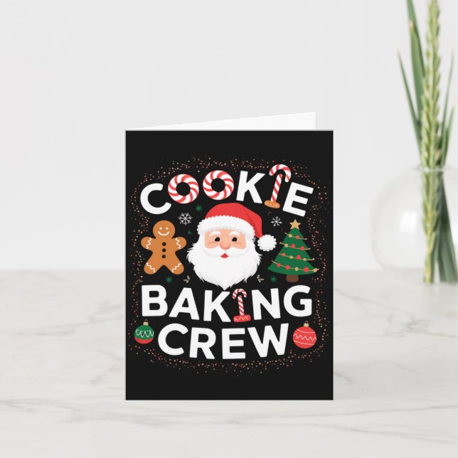 Christmas Cookie Baking Crew Family Christmas Baby Card (Front)