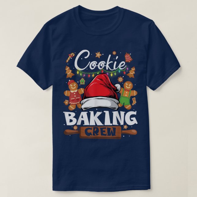 Christmas Cookie Baking Crew Funny Pajamas Family  T-Shirt (Design Front)